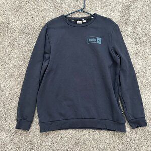 Puma Men’s Split Graphic Fleece Crew Sweatshirt Pullover Large